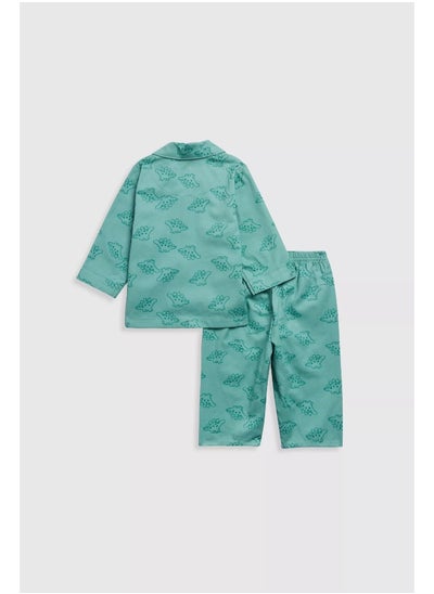 Buy Green Dinosaur Woven Baby Pyjamas in UAE