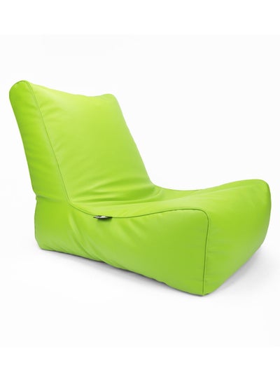 Buy Luxe Decora Sereno Recliner Lounger Faux Leather Bean Bag with Filling  Green in UAE