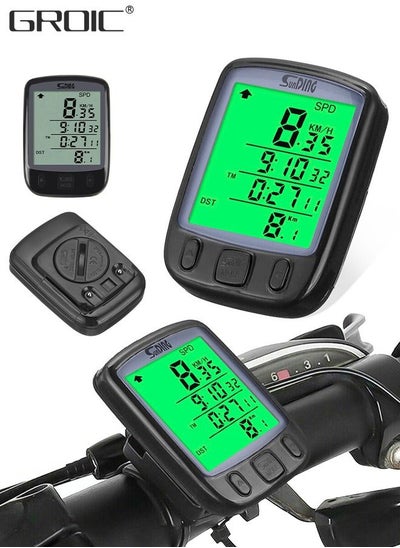 Buy Bicycle Speedometer Waterproof Wireless Cycle Bike Computer Bicycle Odometer with LCD Display & Multi-Functions,Bicycle Accessories in UAE