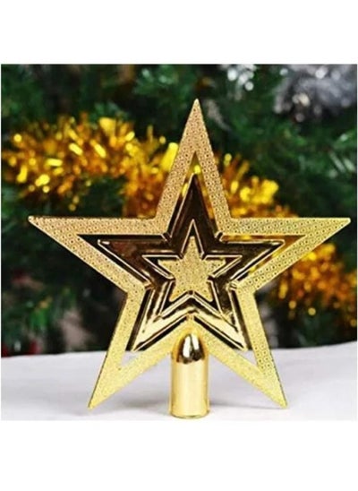 Buy KharidoLive Top Star Christmas Tree Hanging Ornament (15cm, Plastic, Gold in Egypt