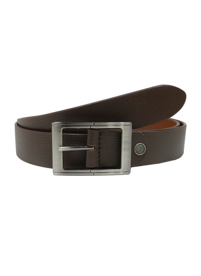 Buy GENUINE LEATHER 35MM FORMAL AND CASUAL BROWN BELT FOR MENS 35MM in UAE