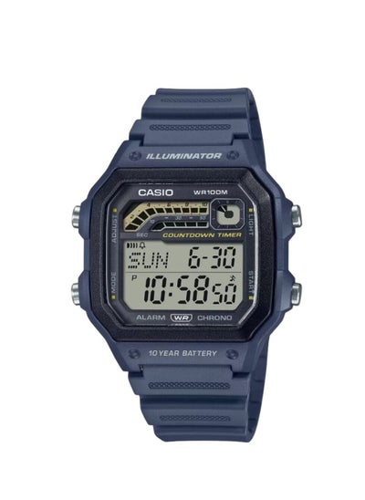 Buy Casio General Digital Blue Resin Strap Men Watch WS-1600H-2AVDF in Saudi Arabia