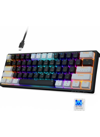 Buy F3261 Wired Gaming Keyboard,29 RGB Backlit 60%  Mechanical Keyboard,Blue Switches,Full RGB LED Lighting,Mini Small Compact Keyboard for PC/Mac/Laptop/Wins in UAE