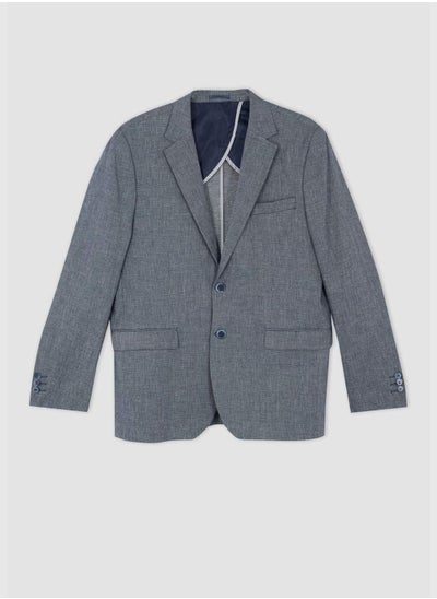 Buy Man Slim Fit Mono Neck Blazer in Saudi Arabia