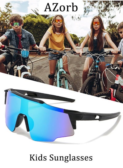 Buy Kids Sunglasses for Boys Girls - Sports Cycling Childrens Mirror Polarized Sun Glasses with Lightweight Flexible Frame UV Protection Age 6-15 Sunglasses in Saudi Arabia