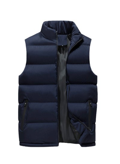 اشتري Lightweight Casual Down Jacket Winter Warm Vest black sleeveless jacket man without hood في السعودية