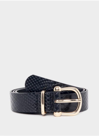 Buy Snakeskin Textured Belt in Saudi Arabia