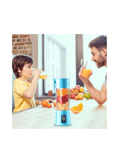 اشتري Portable Blender Cup,Electric USB Juicer Blender,Mini Blender Portable Blender For Shakes and Smoothies, Juice,380ml, Six Blades Great for Mixing,Bule في الامارات