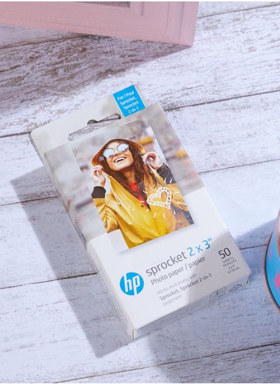 Buy Hp Sprocket 2X3 Premium Zink Sticky-Back Photo Paper in UAE