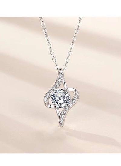 Buy Swarovski Elements 925 Sterling Silver Pendent Necklace for Women Gift  Jewelry with Gift Box in UAE