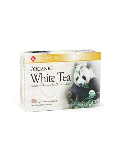 اشتري Uncle Lees Organic White Tea, 100% Natural Premium White Tea Bags, Light & Delicate Flavor, Organic Tea, Use for Hot Tea or Iced Tea Beverages, 100 Tea Bags per Box في الامارات