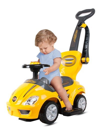 Buy 3 in 1 Ride On Car Toy for Kids with Barrier and Backrest, Adjustable in Saudi Arabia