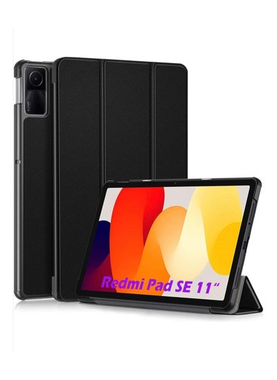 Buy Hard Shell Smart Cover Protective Slim Case For Xiaomi Redmi Pad SE 11 Inch Black in Saudi Arabia