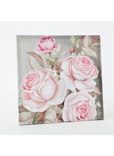 Buy Elmer Canvas Printed Four Rose Flowers Framed Picture in UAE