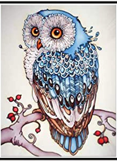 Buy 5D DIY Owl Diamond Painting Animals Full Drill Round Rhinestones DIY Diamond Art of 5D Diamond Embroidery Owl Diamond Painting Diamond Art Kits for Adults and Kids in Saudi Arabia