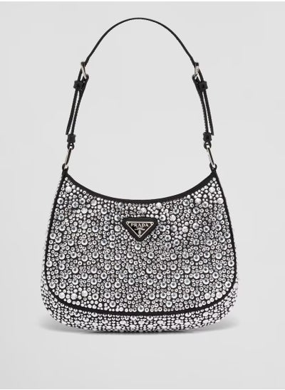 Buy Prada Cleo crystal-embellished satin shoulder bag in Saudi Arabia