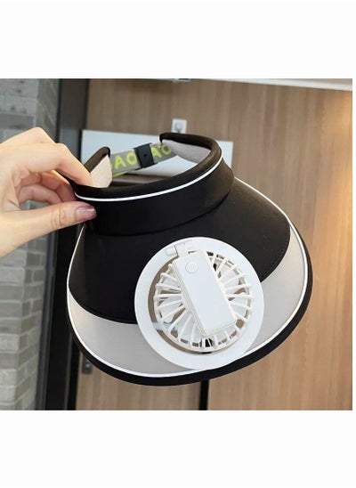 Buy Summer Sport Outdoor USB Fan Sun Hat Cap Cool Fan for Cycling in Saudi Arabia