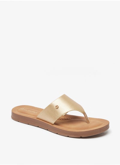 اشتري Solid Slip On Thong Sandals في الامارات