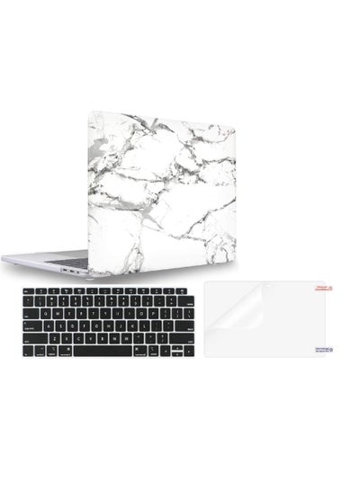 اشتري MacBook Air 13 Inch Case 2021 2020 2019 2018 Release M1 A2337 A2179 A1932, Plastic Laptop Hard Shell Case and Keyboard Cover Skin and Screen Protector Compatible with Apple MacBook Air 13.3 inch في الامارات
