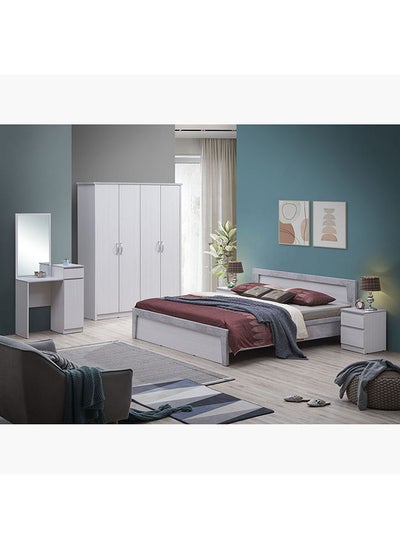 Buy Prime 5-Piece King Bedroom Set 209x80x194cm Without Wardrobe in Saudi Arabia