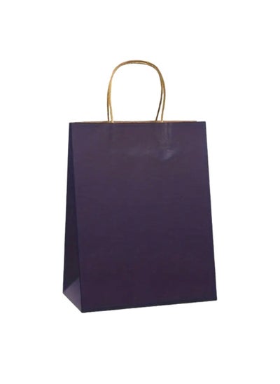 اشتري Medium Gift Paper Bags Pack of 4 Dark Blue 21x11x27 cm في الامارات