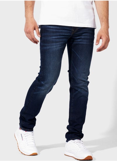 Buy Mid Wash Slim Fit Jeans in Saudi Arabia