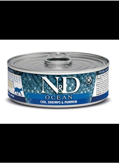 اشتري Wet Ocean Cat Tuna Cod, Shrimp & Pumpkin 80g في الامارات