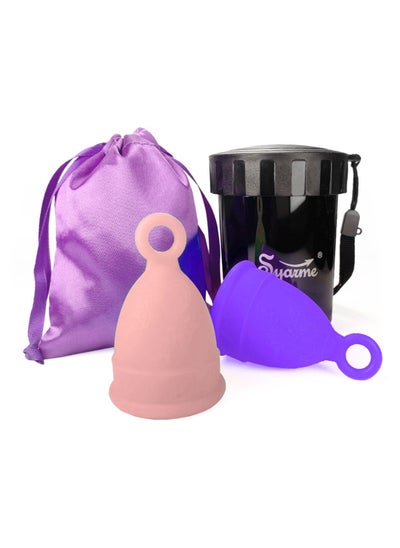 Buy Menstrual Cup, Reusable Period Cup, Made of Medical Silicone, Replacement for Tampons and Pads, Contains 2 Menstrual Cups L and L, Washing Sterilizer Bottle and Cloth Bag in Saudi Arabia