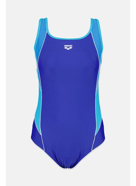 Buy Women Colorblock One piece Swimwear, Danube and Blue and Turquoise in Saudi Arabia