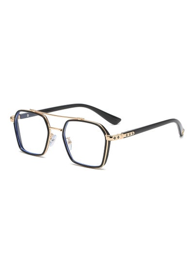 Buy Retro Double Bridge Aviator Clear Lens Glasses in UAE