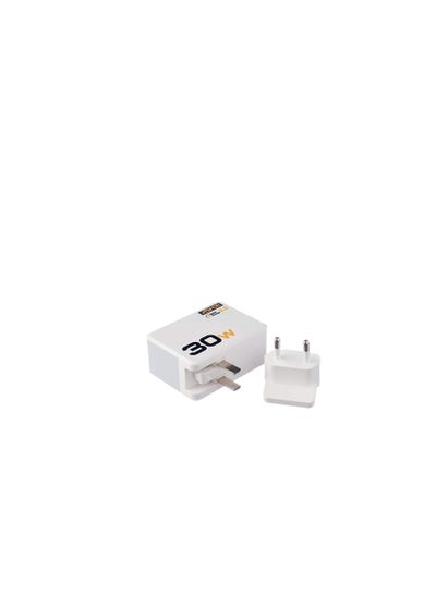 Buy ASPOR A858 Fast Charger QC 3.0 Plus IQ Output EU PIN 3 USB - White in Egypt