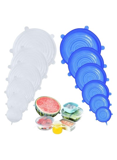 Buy 6 pieces  Silicone Stretch Lids for Food Storage Containers, Dishes - multi color in Egypt