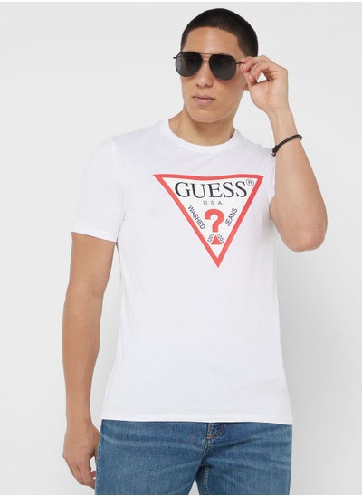 Buy Logo Printed Crew Neck T-Shirt in Saudi Arabia