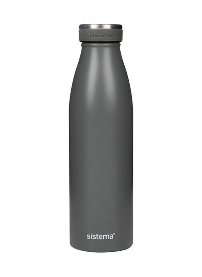 Buy Sistema Stainless Steel Bottle Grey 500ML in UAE