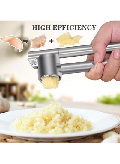 Buy Garlic Press , Stainless Steel, Gadget Ginger Garlic Presses,  Kitchen Tool ,18 x 5CM ﻿ in Saudi Arabia