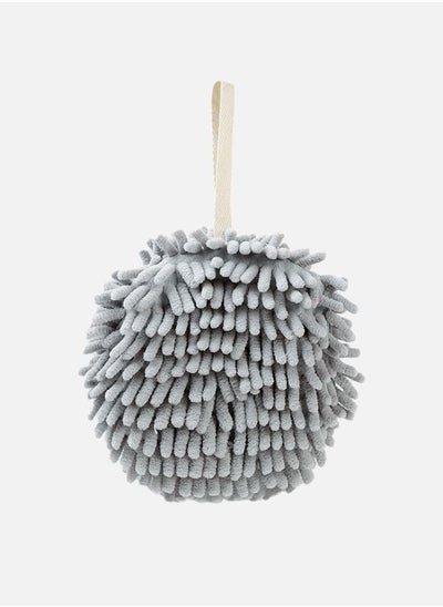 Buy Chenille Hand Towel Ball Grey in UAE