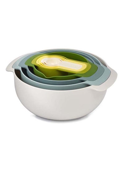 Buy Joseph Joseph Nest 9 Plus 9 Piece Compact Food Preparation Set With Mixing Bowls Measuring Cups Sieve And Colander in Saudi Arabia