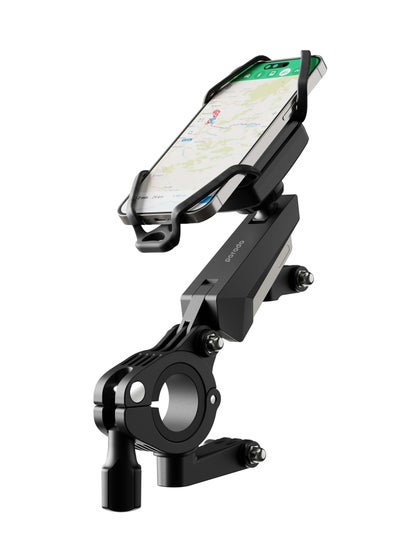 Buy 360° Rotatable Bicycle Phone Mount with Resilient Silicone Strap and Go-Pro Interface / Shock-Absorbent/ Wide Compatibility / Bike/Delivery motor Bike/Electric Scooter / Secure Grip / Durable Material - Black in UAE