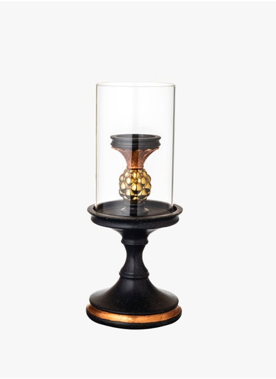 Buy Pineapple decorative candle holder with glass lid in Saudi Arabia