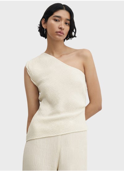 Buy One-Shoulder Knitted Top in UAE