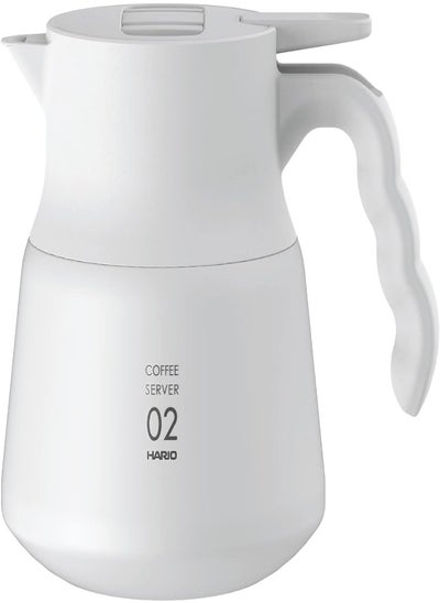 اشتري Hario V60 Insulated Stainless Steel Server, 600ml, White في الامارات