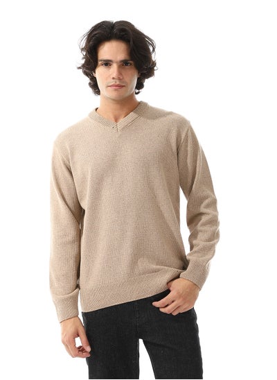 اشتري V-Neck Long Sleeves Regular Pullover في مصر