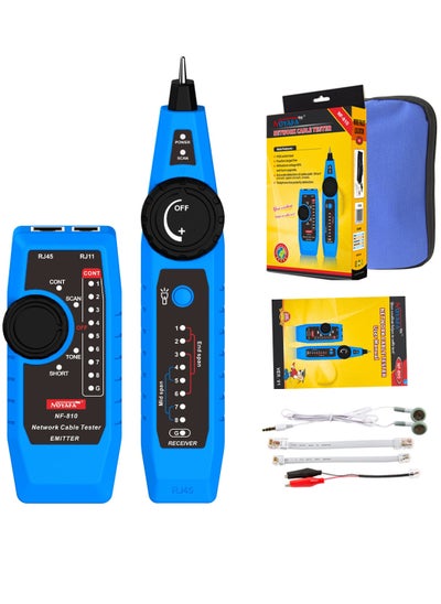 Buy NF-810 Network Cable Tester Kit for RJ11 RJ45 CAT5 CAT6 LAN Cable Multi Function Wire Tracker Wiremap PoE TEL Testing Line Finder with LED Light Earphone Tool Bag in Saudi Arabia