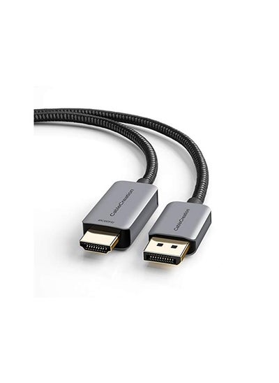 اشتري Active Dp To Hdmi Cable Hdr 4K 60Hz 2K 144Hz 1080P 144Hz 8Ft Unidirectional Dilayport To Hdmi Monitor Cable Dp 1.4 To Hdmi 4K Braided Support Eyefinity Multi Dilay Aluminum في السعودية