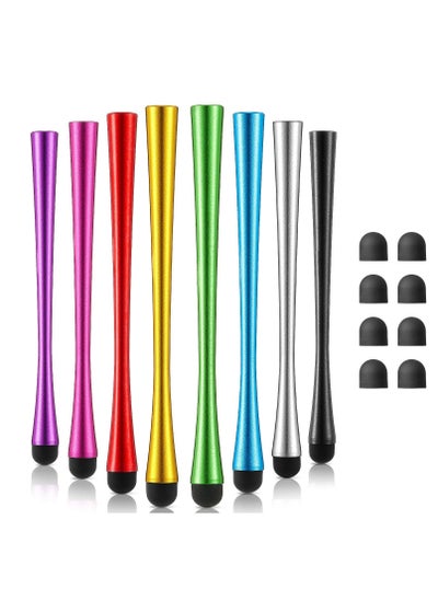 Buy Stylus Pens for Touch Screens, Capacitive Stylus Pens for Touch Screen, with 8 Pack 8 mm Rubber Tips Stylus Pens, for Apple, Android Smartphone and Tablets (8 Colors) in Saudi Arabia