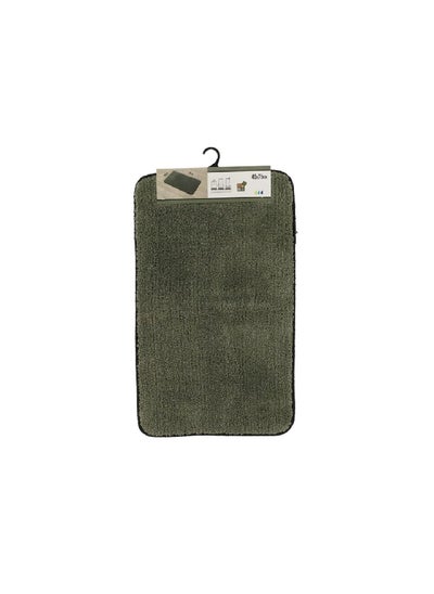 اشتري Comfortable and Soft Microfiber Bathroom Mat Khaki Green 45 x 75 cm AA7746143 في السعودية