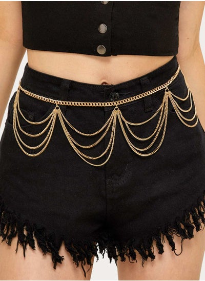 Buy Multi Layered Drape Chain Belt in UAE