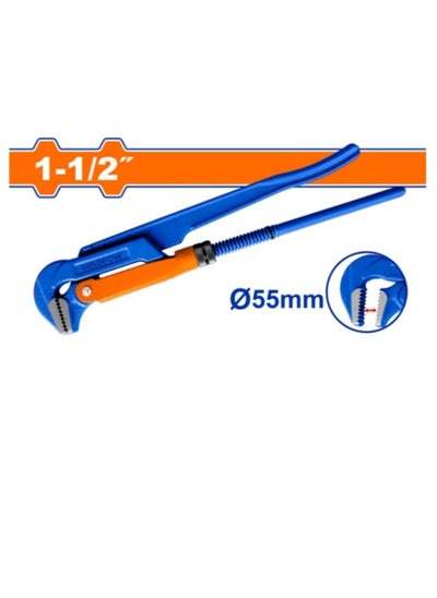 اشتري Wadfow Heavy Duty Pipe Wrench 90 Degrees 1-1/2" (WPW2115) في الامارات