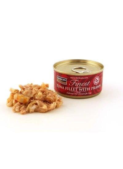 Buy Fish4Cats Tuna Fillet with Prawn Cat Wet Food 70g in UAE