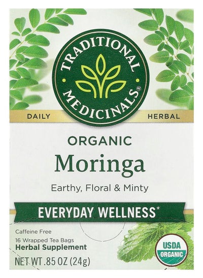 Buy Organic Moringa Caffeine Free 16 Wrapped Tea Bags 0.85 oz (24 g) in UAE